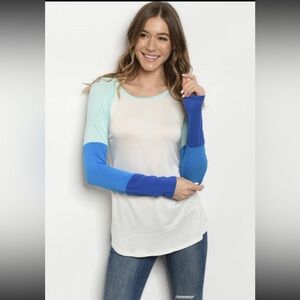 [Color Bear] “Shades Of Blue” Shirt - Size Medium NWOT